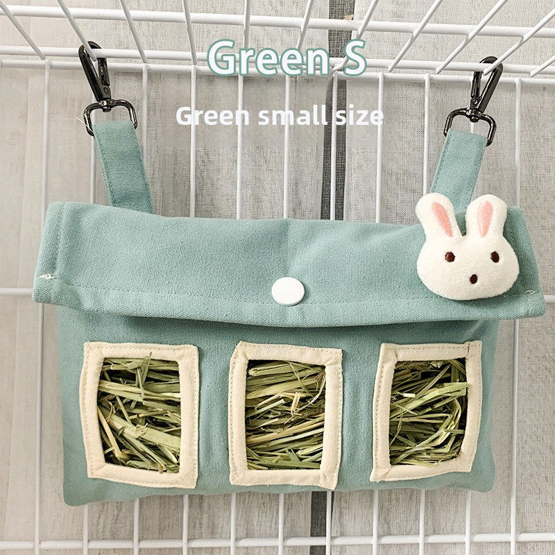 Hanging Hay Feeding Bag for Small Pets