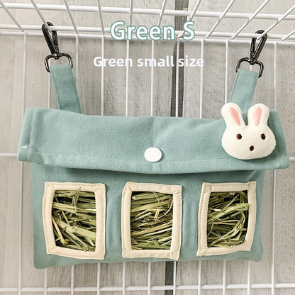 Hanging Hay Feeding Bag for Small Pets