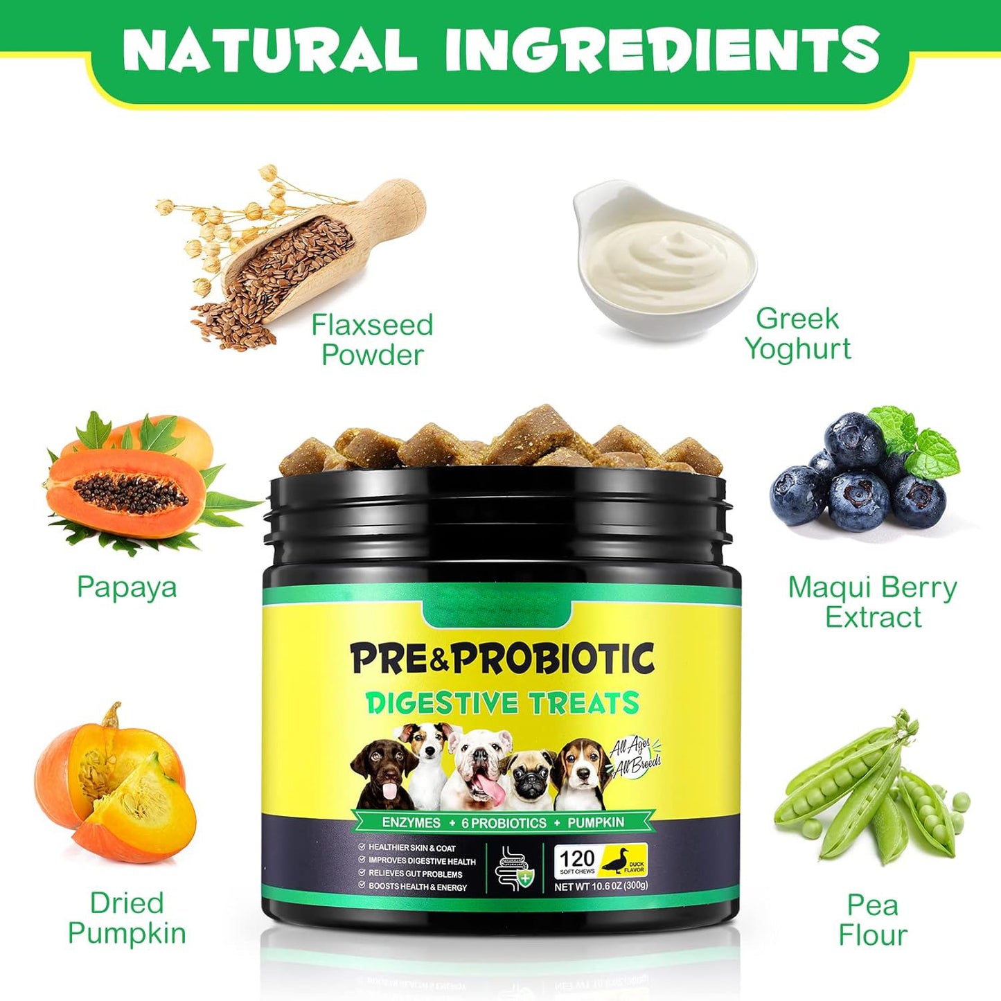 Pet Probiotic Chewable Tablets for Digestive Health
