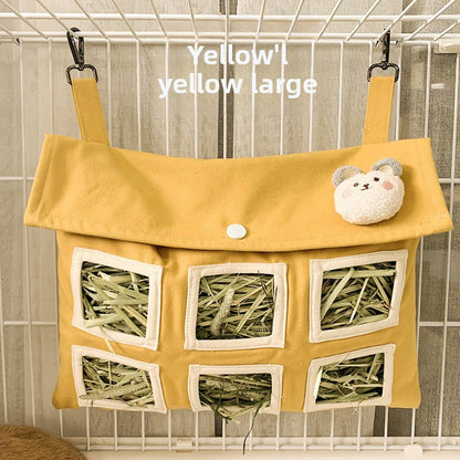 Hanging Hay Feeding Bag for Small Pets