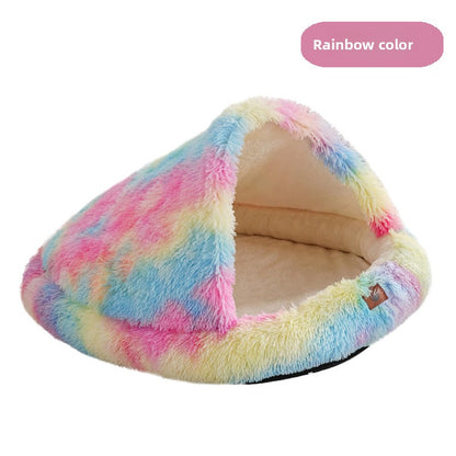 Plush Enclosed Pet Bed with Waterproof Option