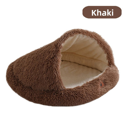 Plush Enclosed Pet Bed with Waterproof Option