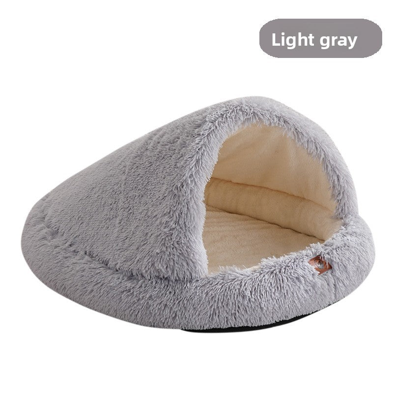 Plush Enclosed Pet Bed with Waterproof Option