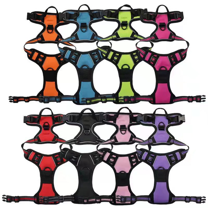 Reflective Dog Harness Vest with Leash