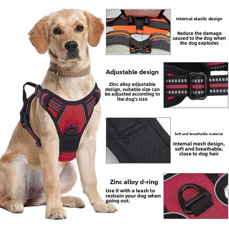 Reflective Dog Harness Vest with Leash