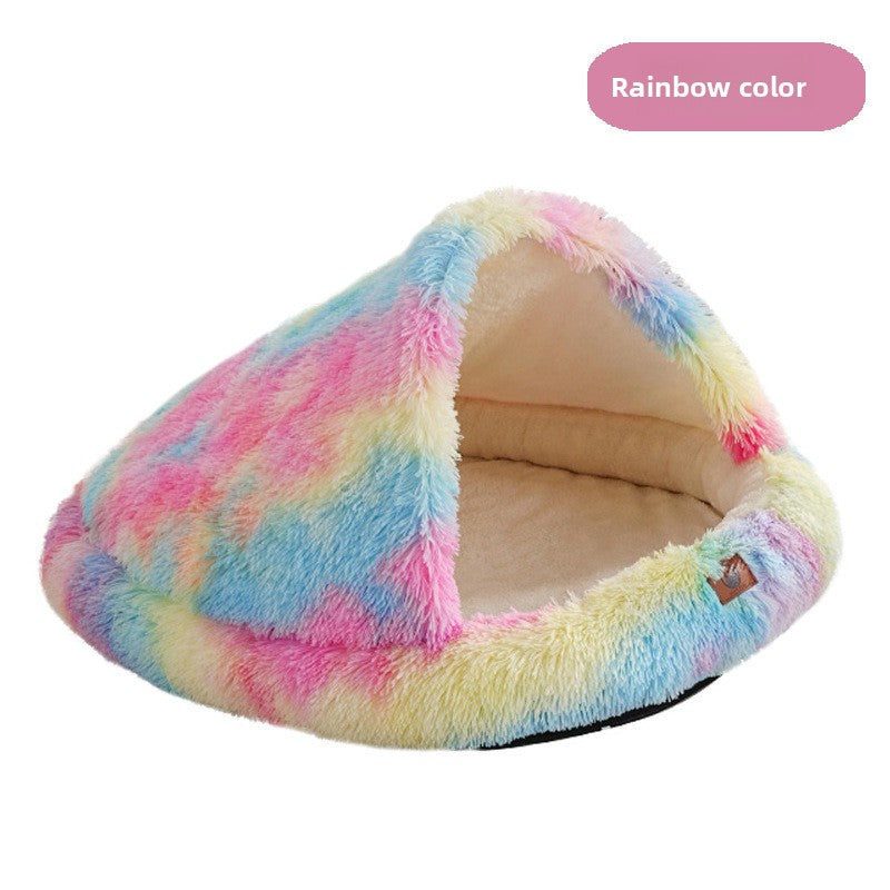 Plush Enclosed Pet Bed with Waterproof Option