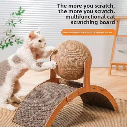 Vertical Cat Scratching Board with Ferris Wheel Ball