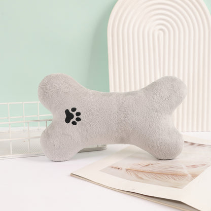 Durable Plush Bone Toy for Cats and Dogs
