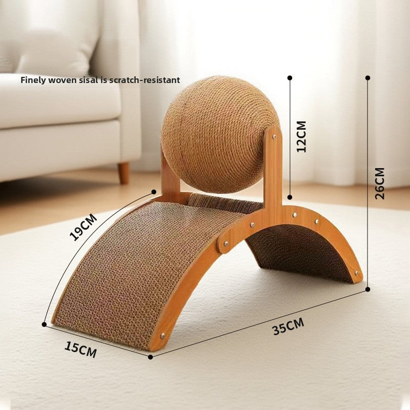 Vertical Cat Scratching Board with Ferris Wheel Ball