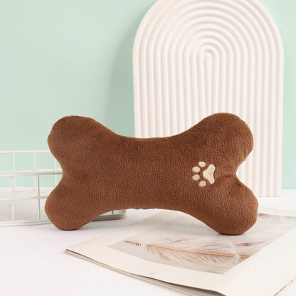 Durable Plush Bone Toy for Cats and Dogs
