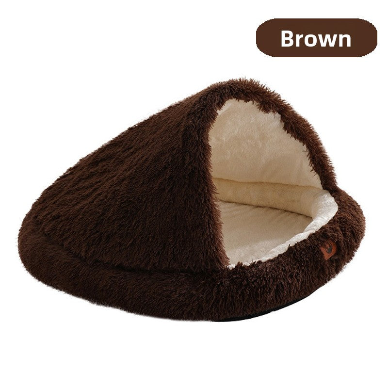 Plush Enclosed Pet Bed with Waterproof Option
