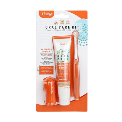 Pet Dental Care Toothpaste and Toothbrush Set