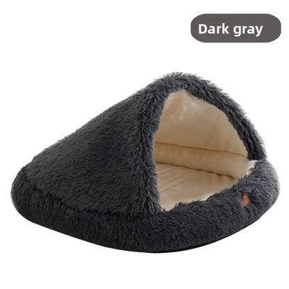 Plush Enclosed Pet Bed with Waterproof Option