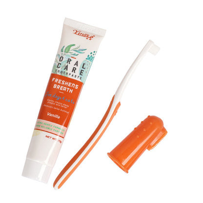 Pet Dental Care Toothpaste and Toothbrush Set