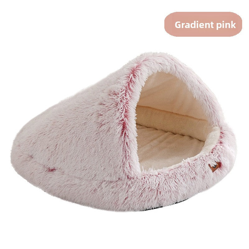 Plush Enclosed Pet Bed with Waterproof Option