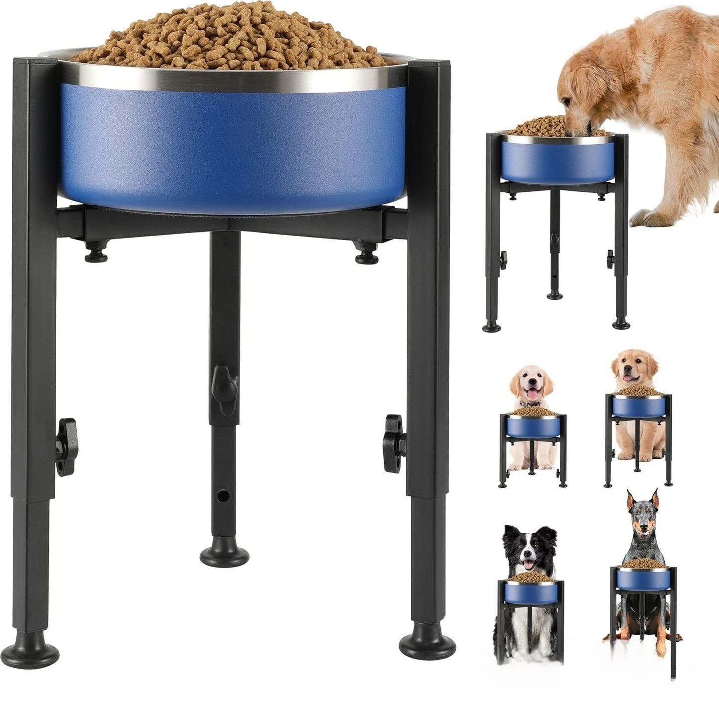 Adjustable Elevated Dog Bowl Stand