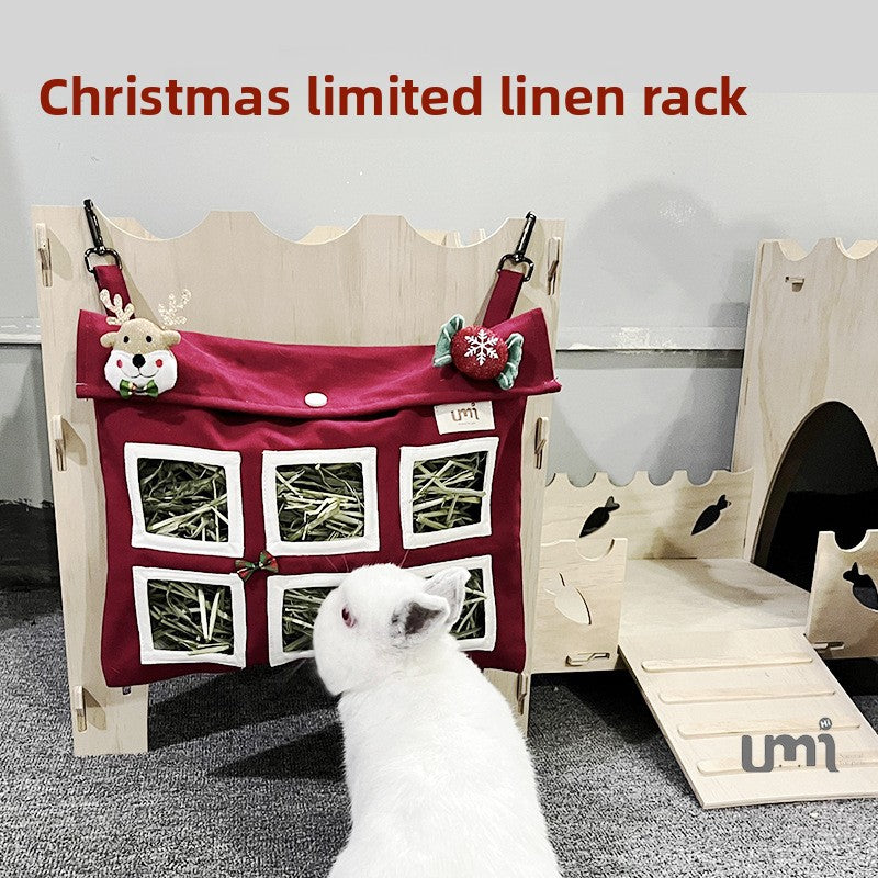Hanging Hay Feeding Bag for Small Pets