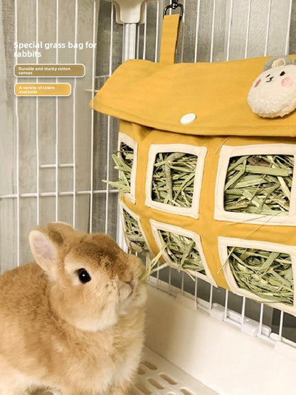 Hanging Hay Feeding Bag for Small Pets