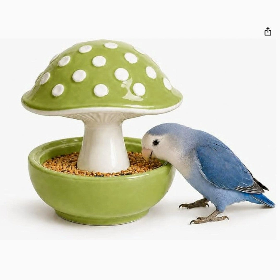 Ceramic Mushroom Bird Feeder