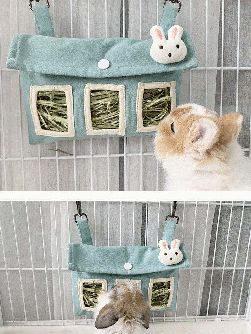 Hanging Hay Feeding Bag for Small Pets