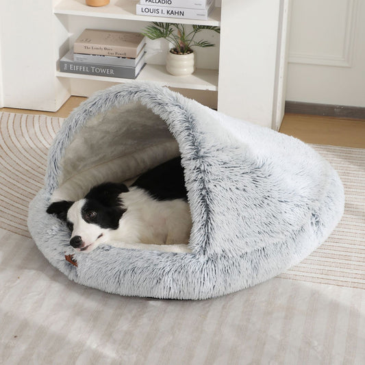 Plush Enclosed Pet Bed with Waterproof Option