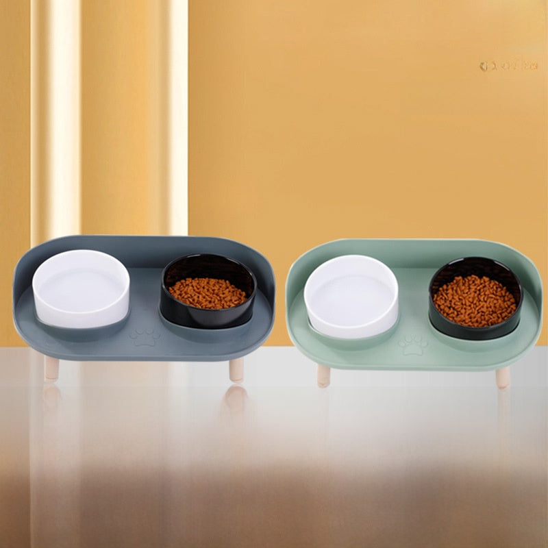 Half-Moon Double Food Bowl
