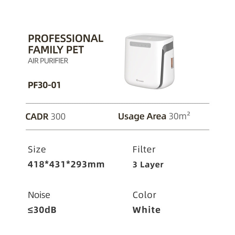 Kegao Cross-Border New Product Xiaobai Pet Air Purifier Household Sterilization, Hair Absorption, Deodorization and Purification Machine Living Room