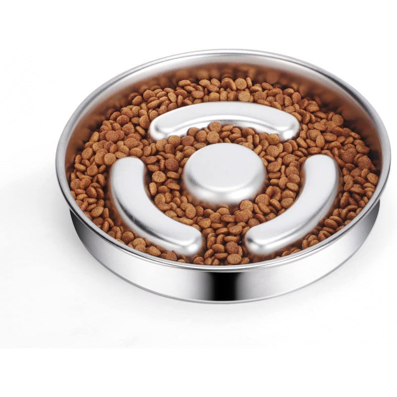 Slow Feeder Pet Bowl Stainless Steel