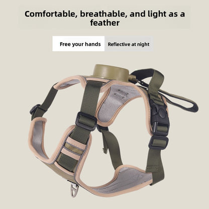 Automatic Retractable Dog Harness Vest with Reflective Strips