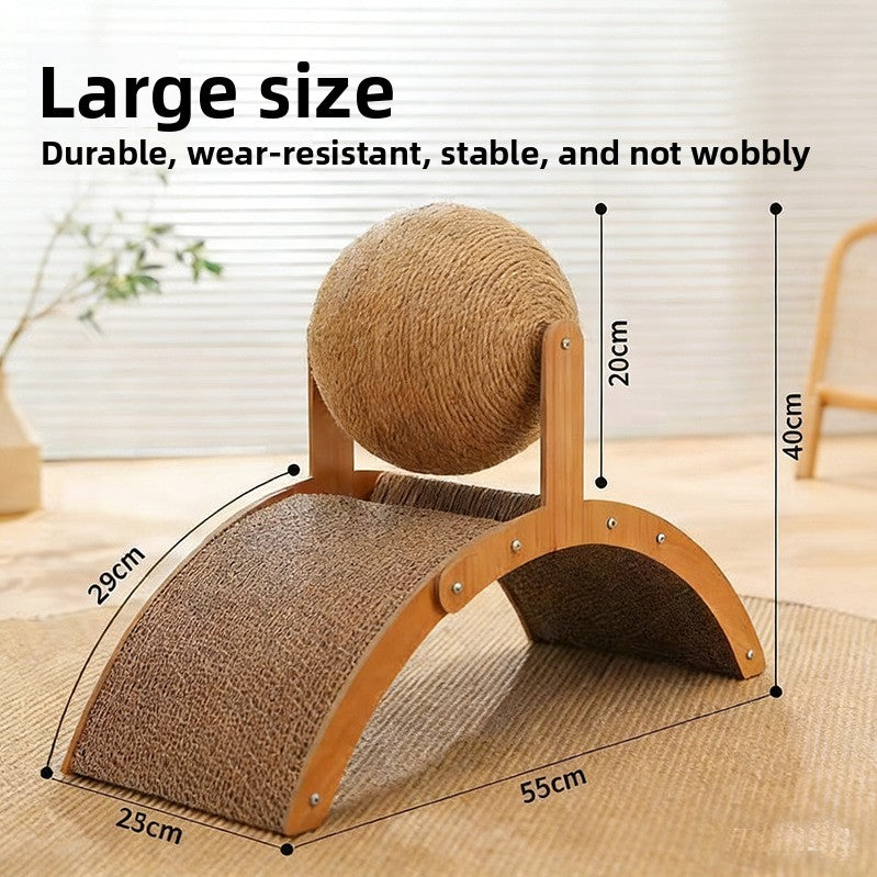Vertical Cat Scratching Board with Ferris Wheel Ball