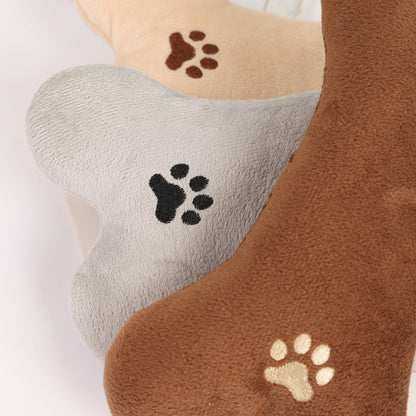 Durable Plush Bone Toy for Cats and Dogs