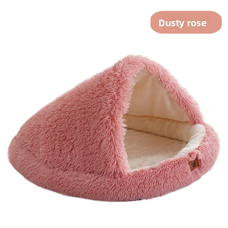 Plush Enclosed Pet Bed with Waterproof Option