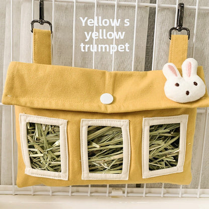 Hanging Hay Feeding Bag for Small Pets