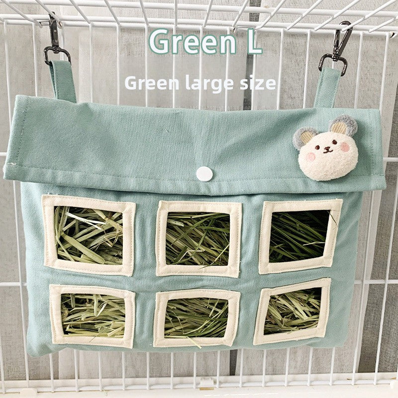 Hanging Hay Feeding Bag for Small Pets