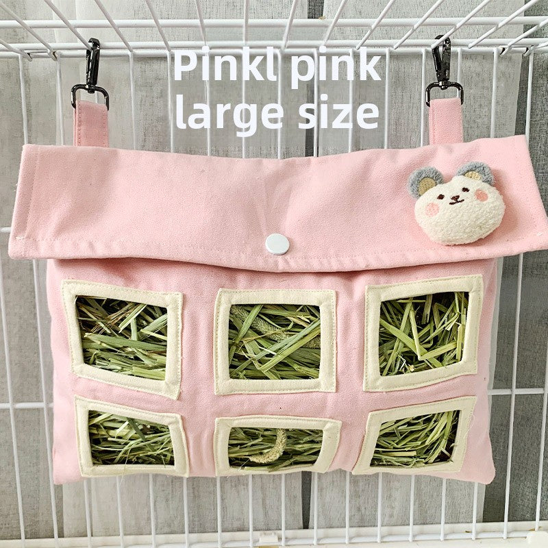 Hanging Hay Feeding Bag for Small Pets