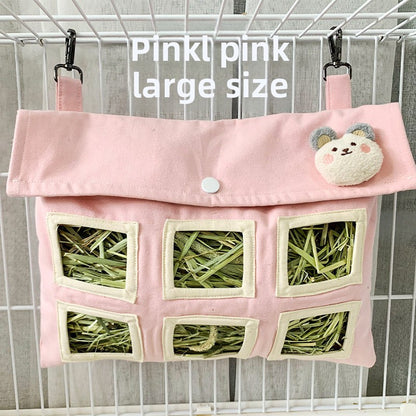 Hanging Hay Feeding Bag for Small Pets