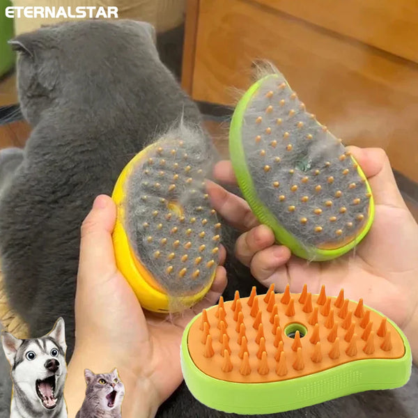 Electric Spray Pet Grooming Brush for Dogs & Cats