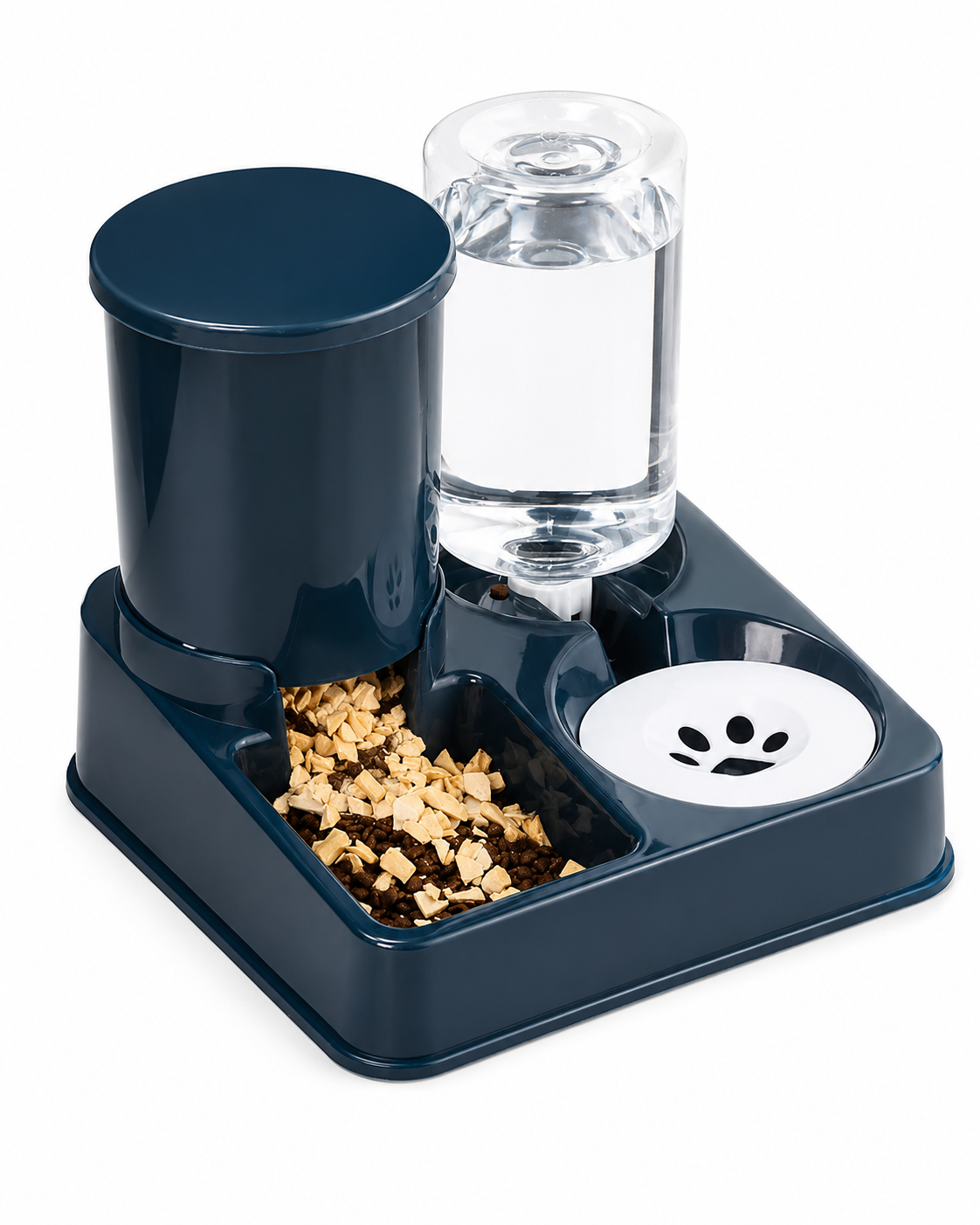 Double Bowl Cat & Dog Feeder with Auto Water Dispenser