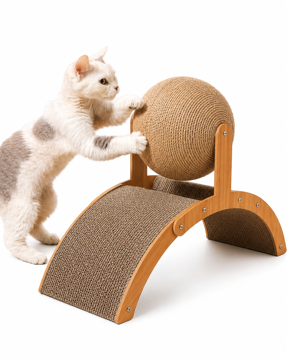 Vertical Cat Scratching Board with Ferris Wheel Ball