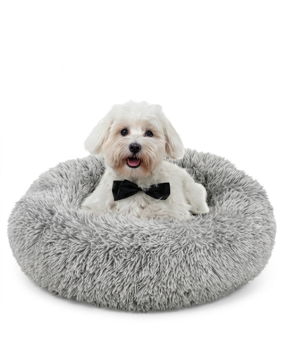 Round Felt Cat Bed & Warm Sleeping Kennel