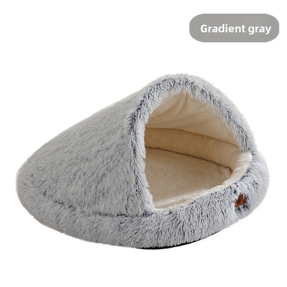 Plush Enclosed Pet Bed with Waterproof Option