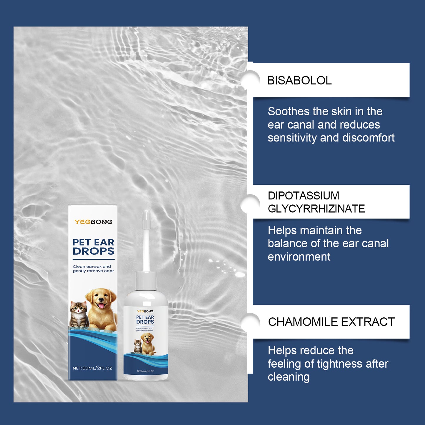 Pet Ear Cleaner for Dogs and Cats