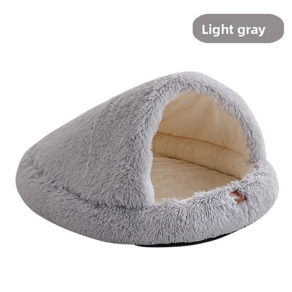 Plush Enclosed Pet Bed with Waterproof Option