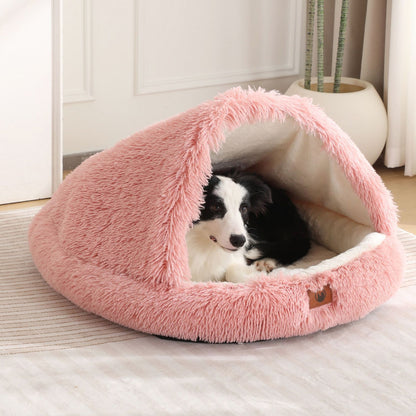Plush Enclosed Pet Bed with Waterproof Option