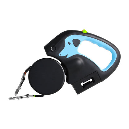 Automatic Retractable Dual Dog Leash with Light