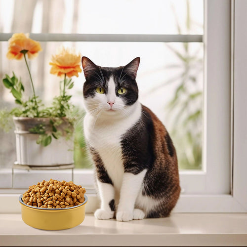 Anti-tipping feeding bowl