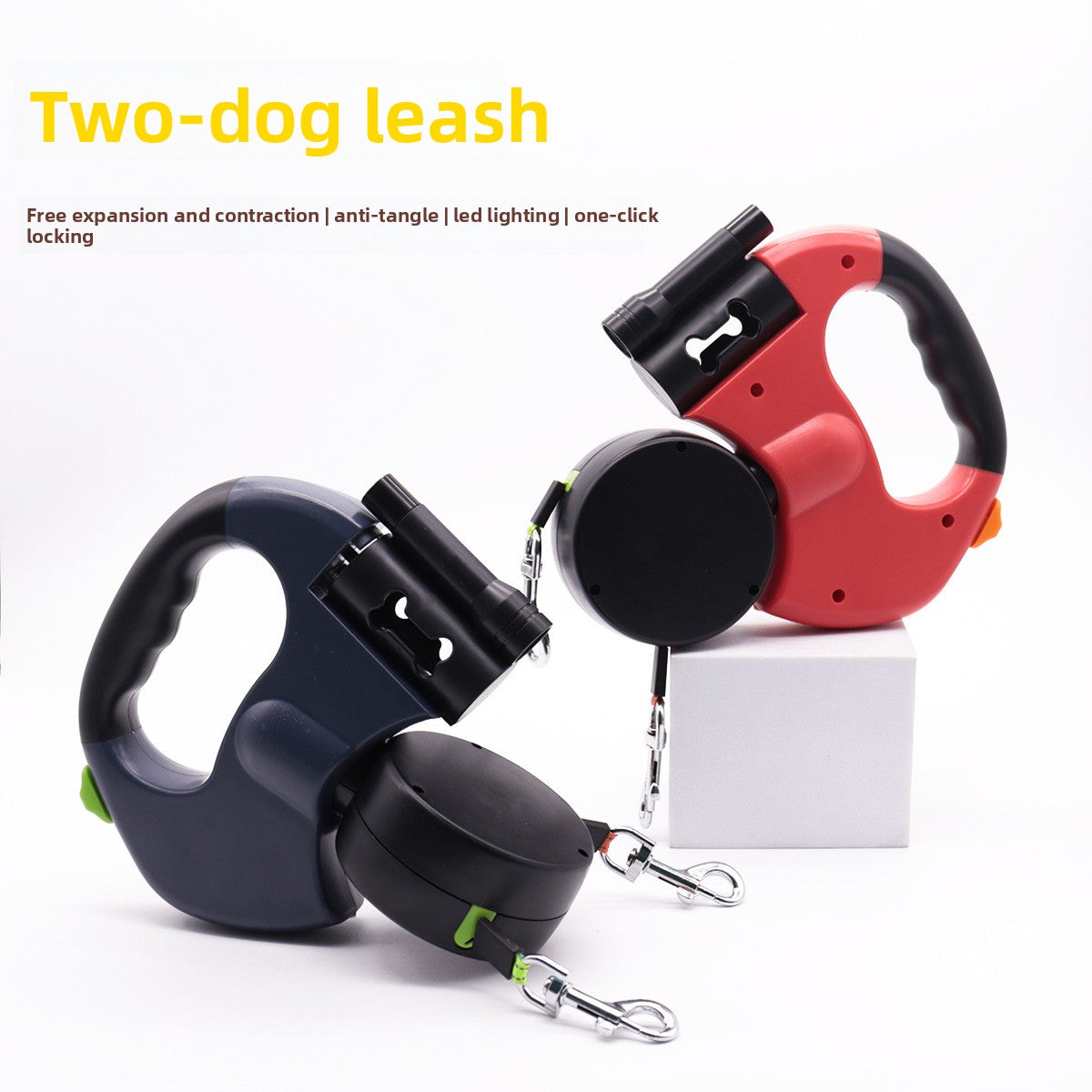 Retractable Dual Head Pet Leash
