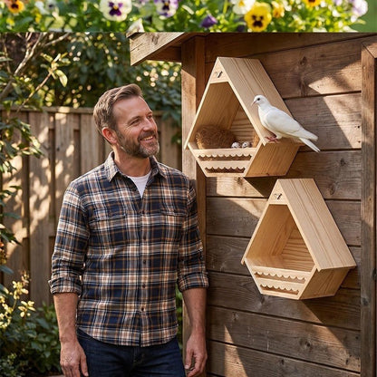 Hanging Pine Wood Bird Nest House