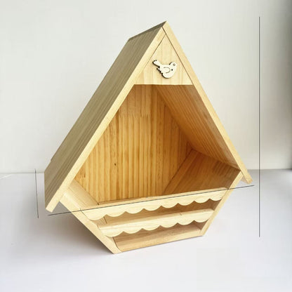 Hanging Pine Wood Bird Nest House