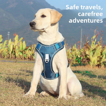 Automatic Retractable Dog Harness Vest with Reflective Strips
